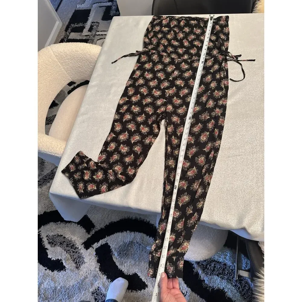 Ralph Lauren Denim & Supply Jumpsuit Black Floral Dark Whimsigoth Smocked Sz. M